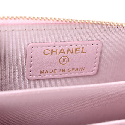 Chanel Caviar Quilted Zip Coin Purse Light Pink 7 of 9