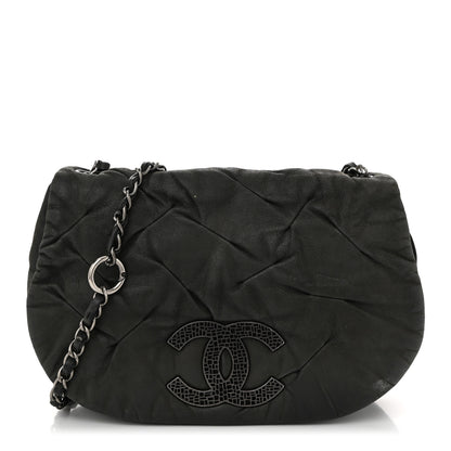 Chanel Iridescent Calfskin Glint Flap Black 1 of 13