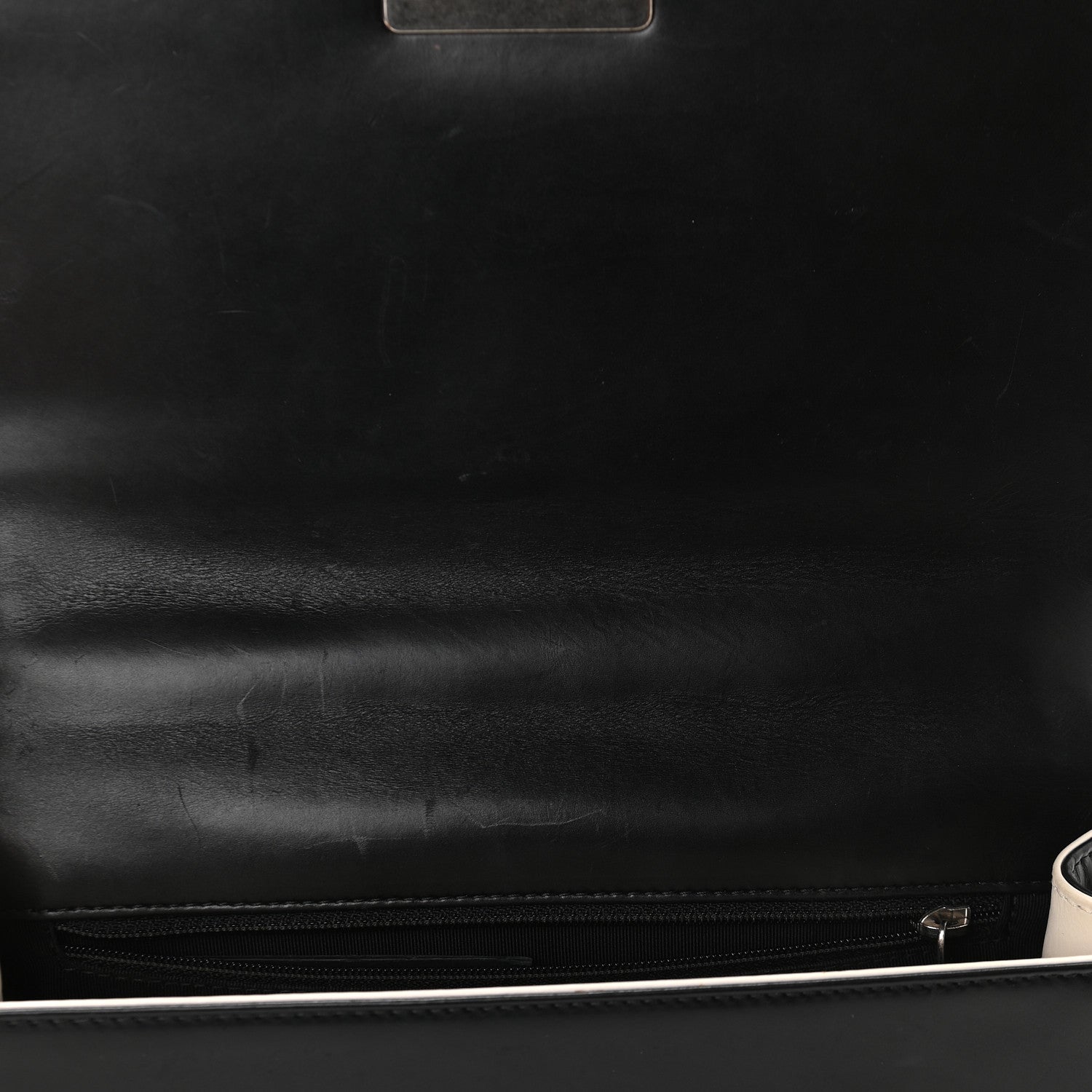 Chanel Glazed Calfskin Medium Boy Flap Black White 10 of 10