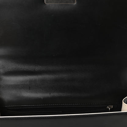 Chanel Glazed Calfskin Medium Boy Flap Black White 10 of 10