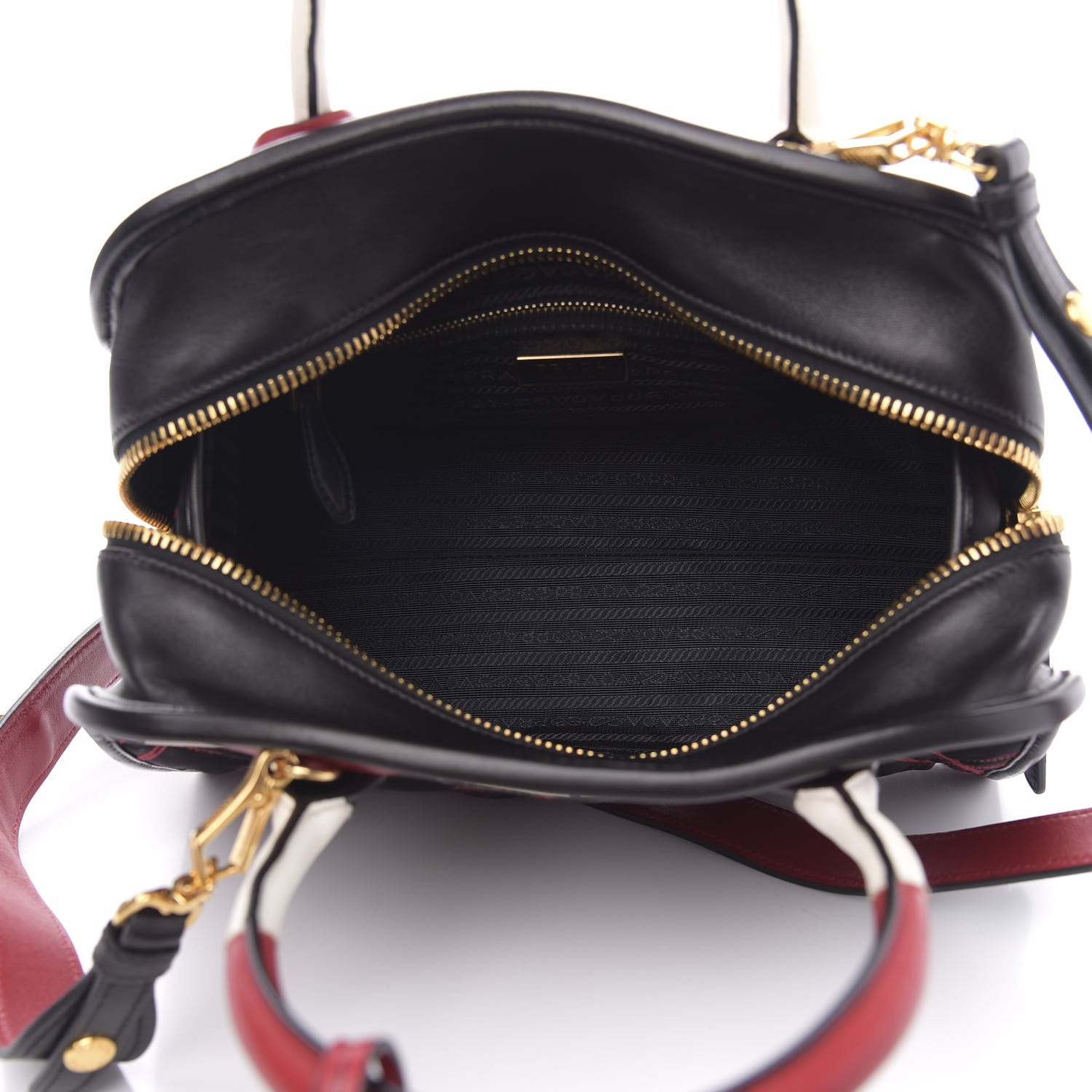 Prada Tessuto Nylon Quilted Impunturato Bauletto Black Fuoco 5 of 14