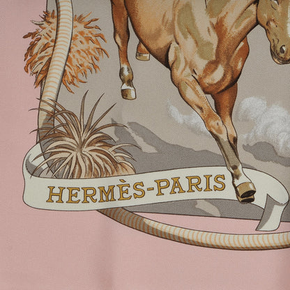 Hermes Silk Les Mustangs Scarf 90 5 of 7