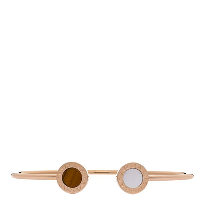 Bulgari 18K Rose Gold Mother of Pearl Tiger's Eye BVLGARI BVLGARI Cuff Bracelet S 1 of 4