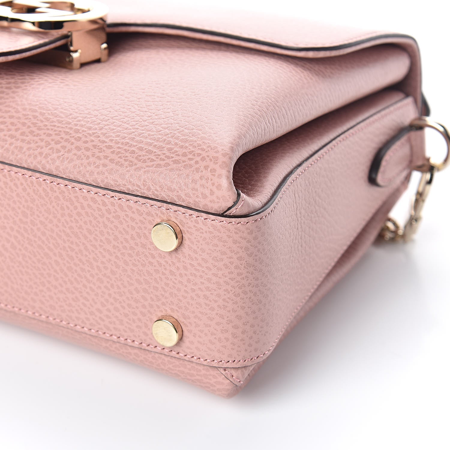 Gucci Dollar Calfskin Interlocking G Top Handle Shoulder Bag Soft Pink 8 of 8