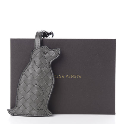 Bottega Veneta Nappa Intrecciato Dog Bag Charm Light Grey 5 of 5