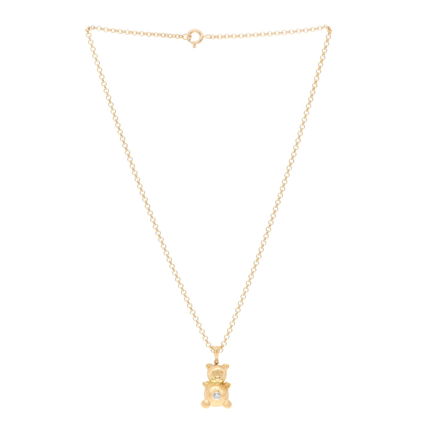 18K Yellow Gold Diamond Bubu Necklace