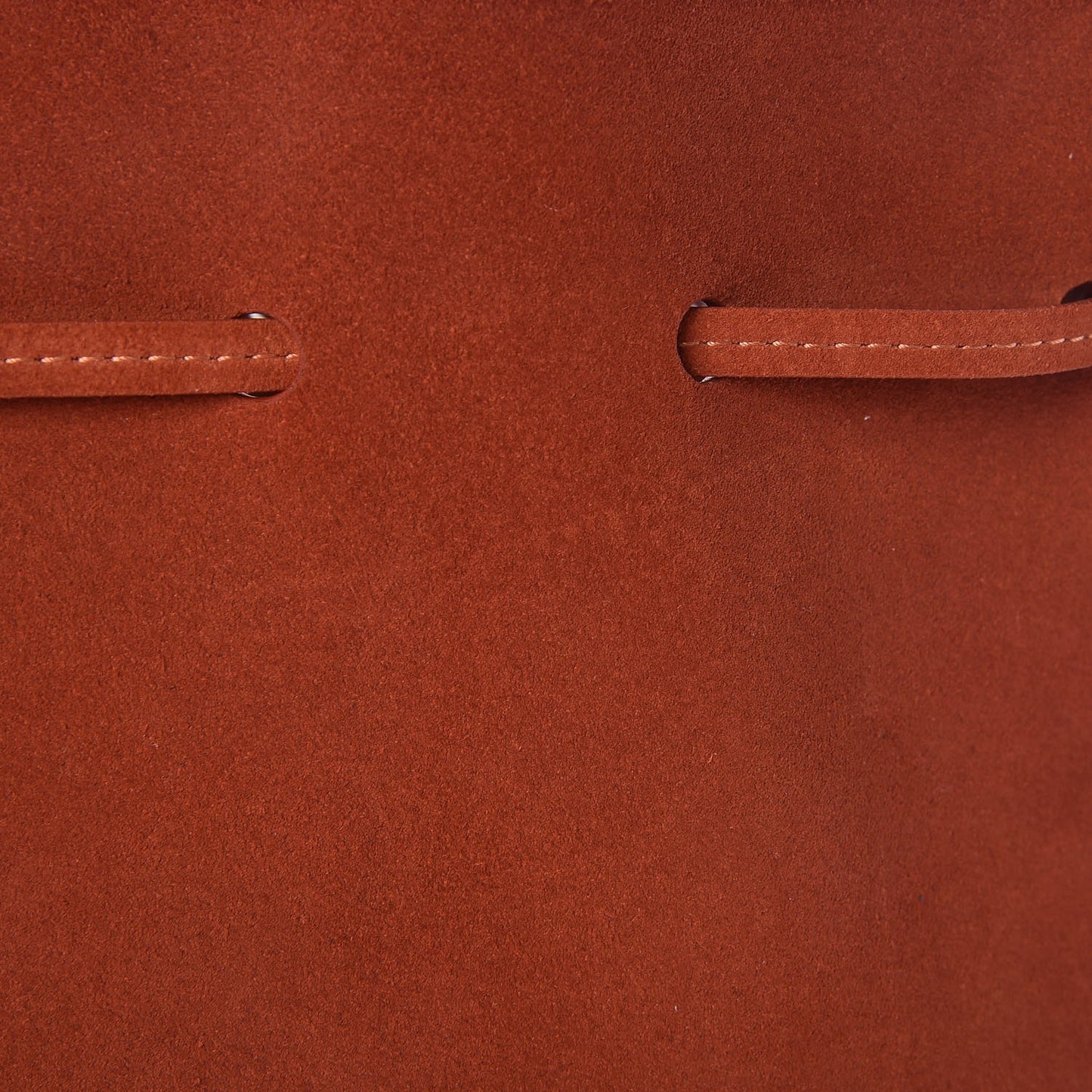 Suede Bucket Bag Brick