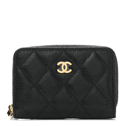 Chanel Caviar Quilted Classic Zipped Coin Purse Black 1 of 8