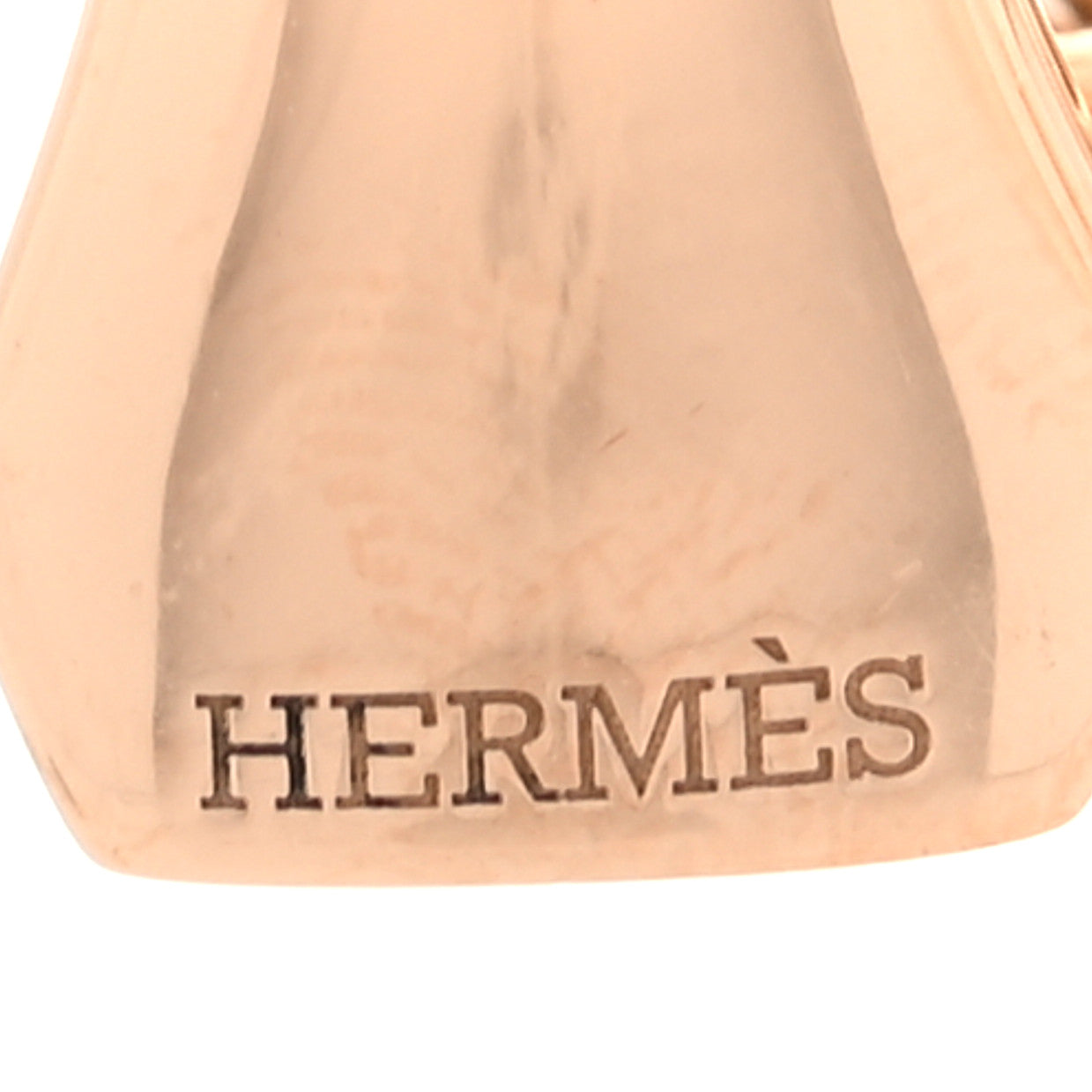Hermes 18K Rose Gold Kelly Clochette Earrings 4 of 5