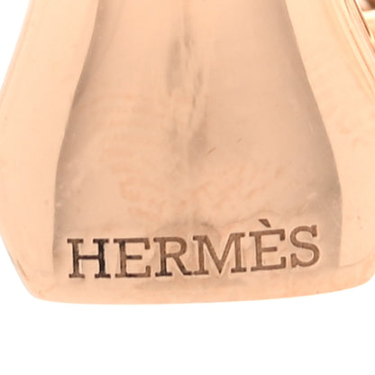 Hermes 18K Rose Gold Kelly Clochette Earrings 4 of 5