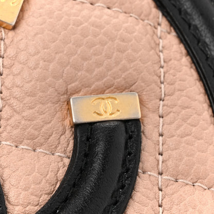 Chanel Caviar Quilted Round Filigree Crossbody Beige Black 12 of 12