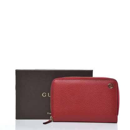 Gucci Dollar Calfskin Medium GG Zip Around Wallet Red 8 of 8