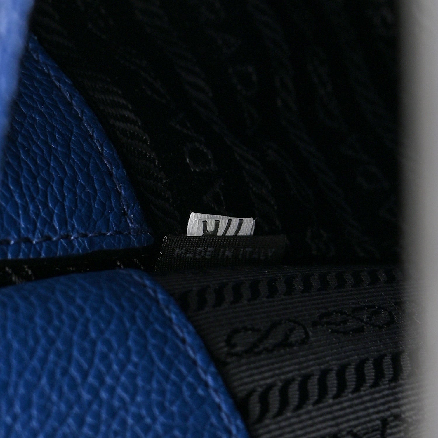 Prada Vitello Daino Shopping Tote Blue 7 of 13