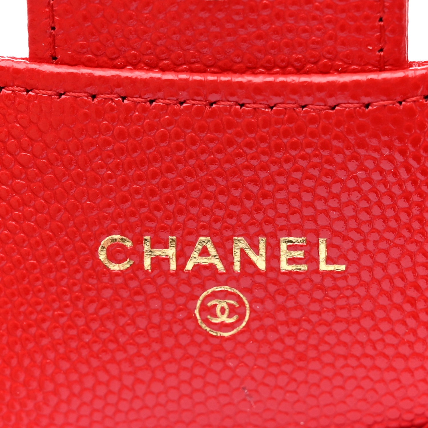 Chanel Caviar Quilted Flap Card Holder Wallet Red 6 of 9