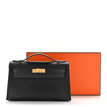 Hermes Swift Kelly Pochette Clutch Black 11 of 11