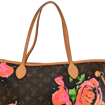 Louis Vuitton Monogram Roses Neverfull MM 7 of 11