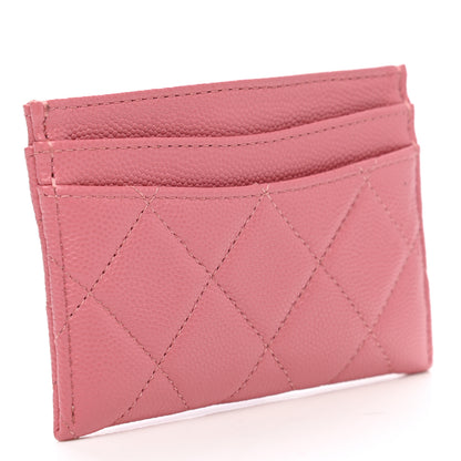 Chanel Caviar Quilted Card Holder Dark Pink 3 of 9