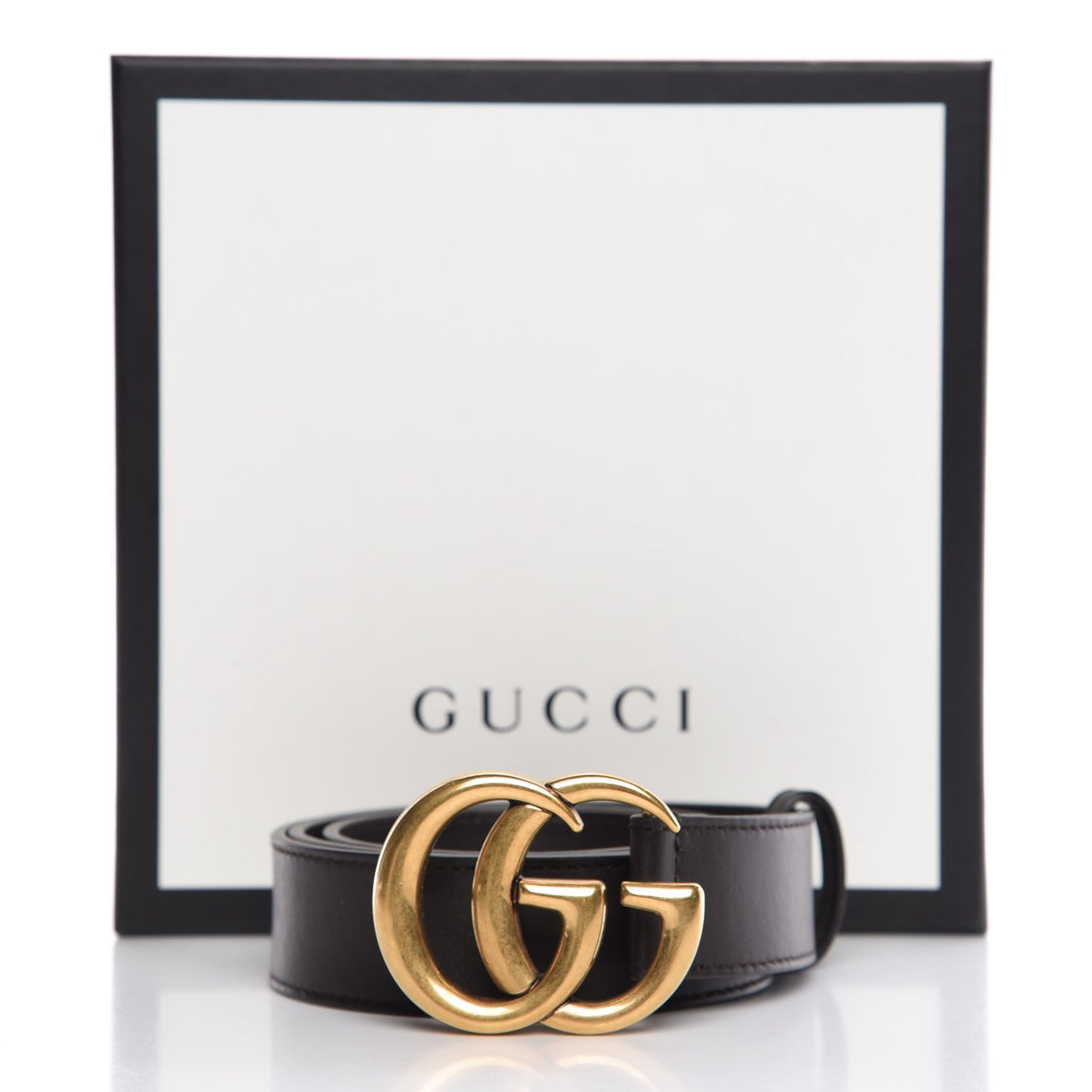Calfskin Double G 30mm Belt 80 32 Dark Cocoa
