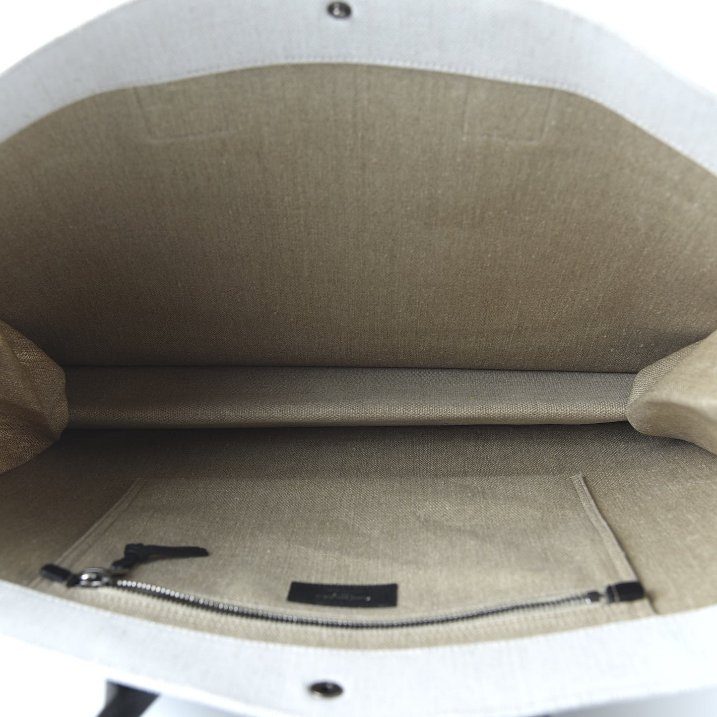 Linen Calfskin Rive Gauche Tote Optic White