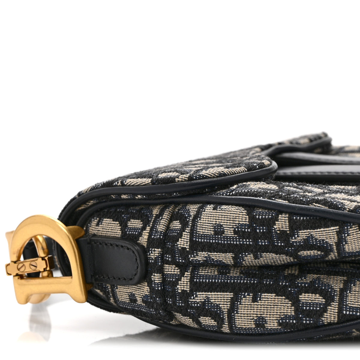 Christian Dior Oblique Mini Saddle Bag Blue 9 of 10