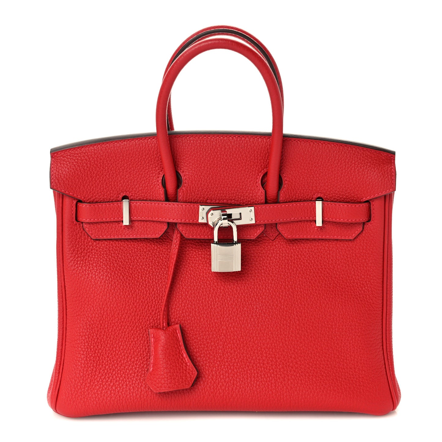 Togo Verso Birkin 25 Rouge De Coeur Rouge Grenat