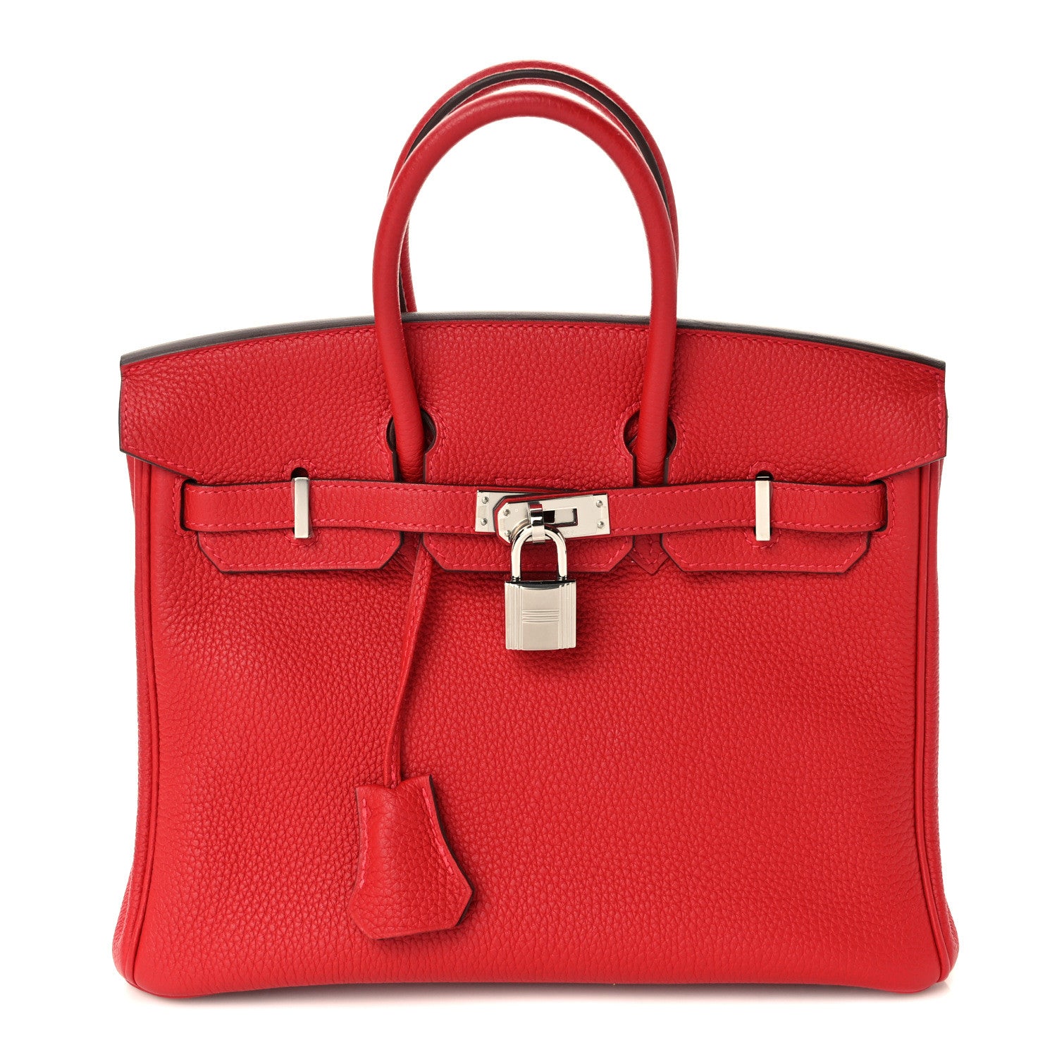 Hermes Togo Verso Birkin 25 Rouge De Coeur Rouge Grenat 1 of 9