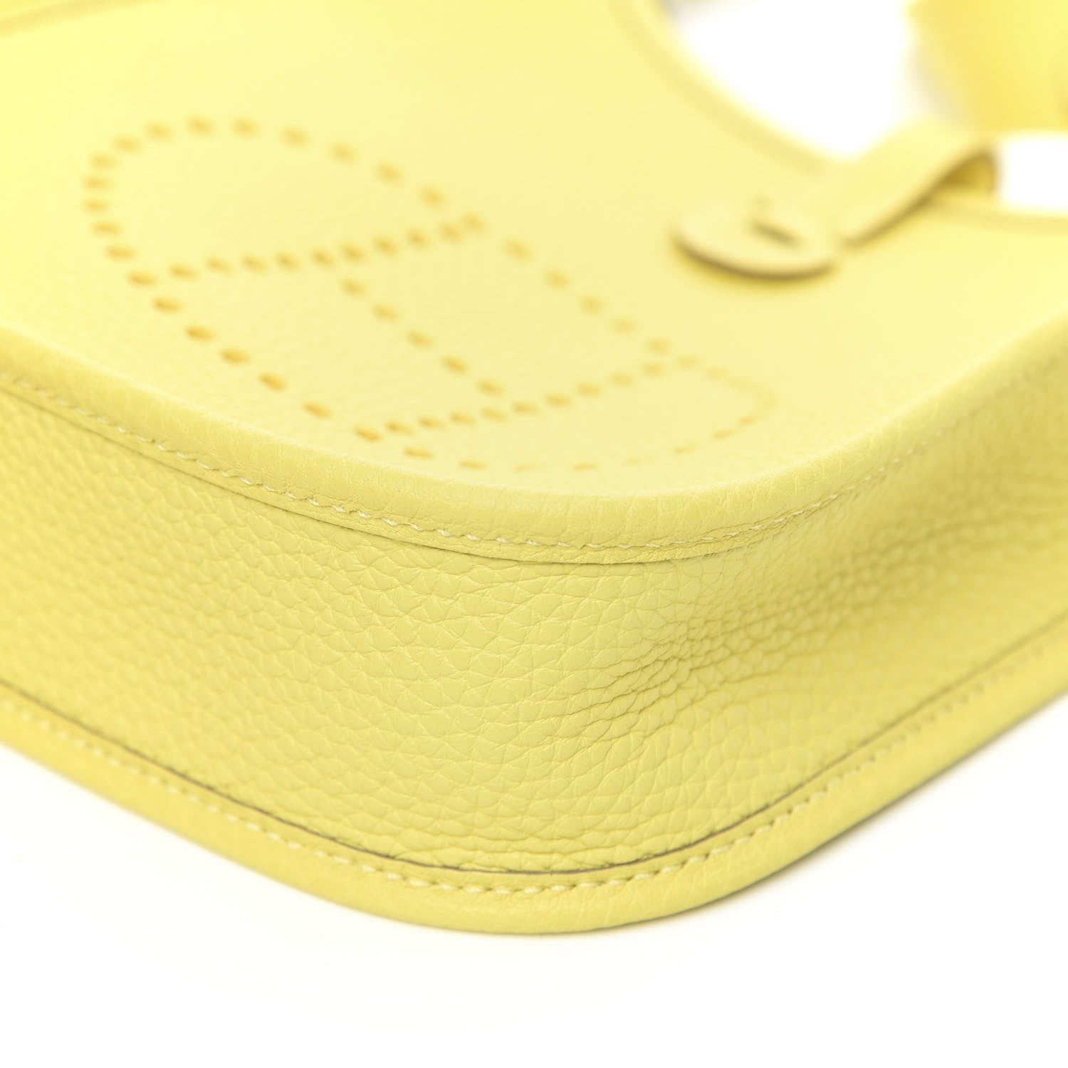 Hermes Taurillon Clemence Evelyne TPM Lime 8 of 8