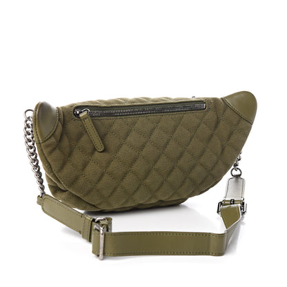 Chanel Canvas Lambskin Quilted Coco Cuba Charms Waist Bag Khaki 2 of 10