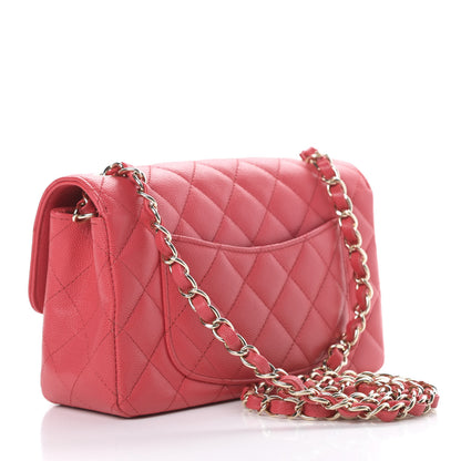 Chanel Caviar Quilted Mini Rectangular Flap Dark Pink 3 of 11