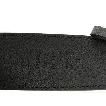 Gucci Moon Calfskin Torchon Double G 25mm Belt 80 32 Black 5 of 5