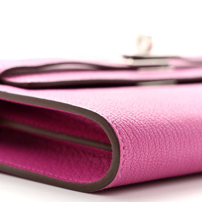 Hermes Chevre Mysore Kelly Wallet To Go Magnolia 8 of 10