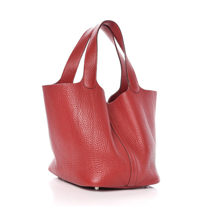 Hermes Taurillon Clemence Picotin 22 MM Rouge Garance 3 of 14