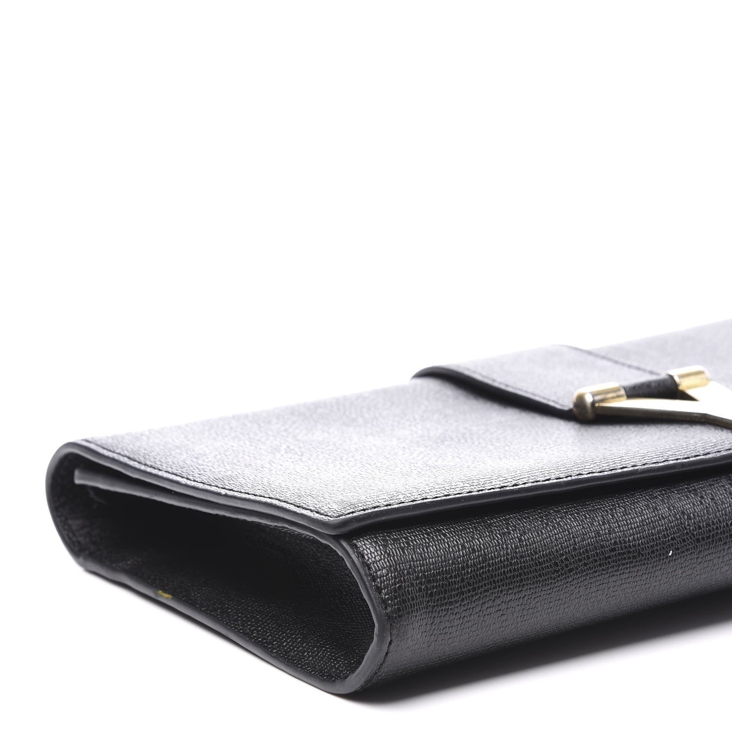 Saint Laurent Textured Calfskin Y Ligne Clutch Black 6 of 8