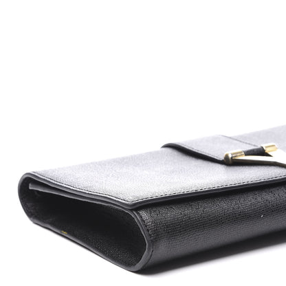 Saint Laurent Textured Calfskin Y Ligne Clutch Black 6 of 8