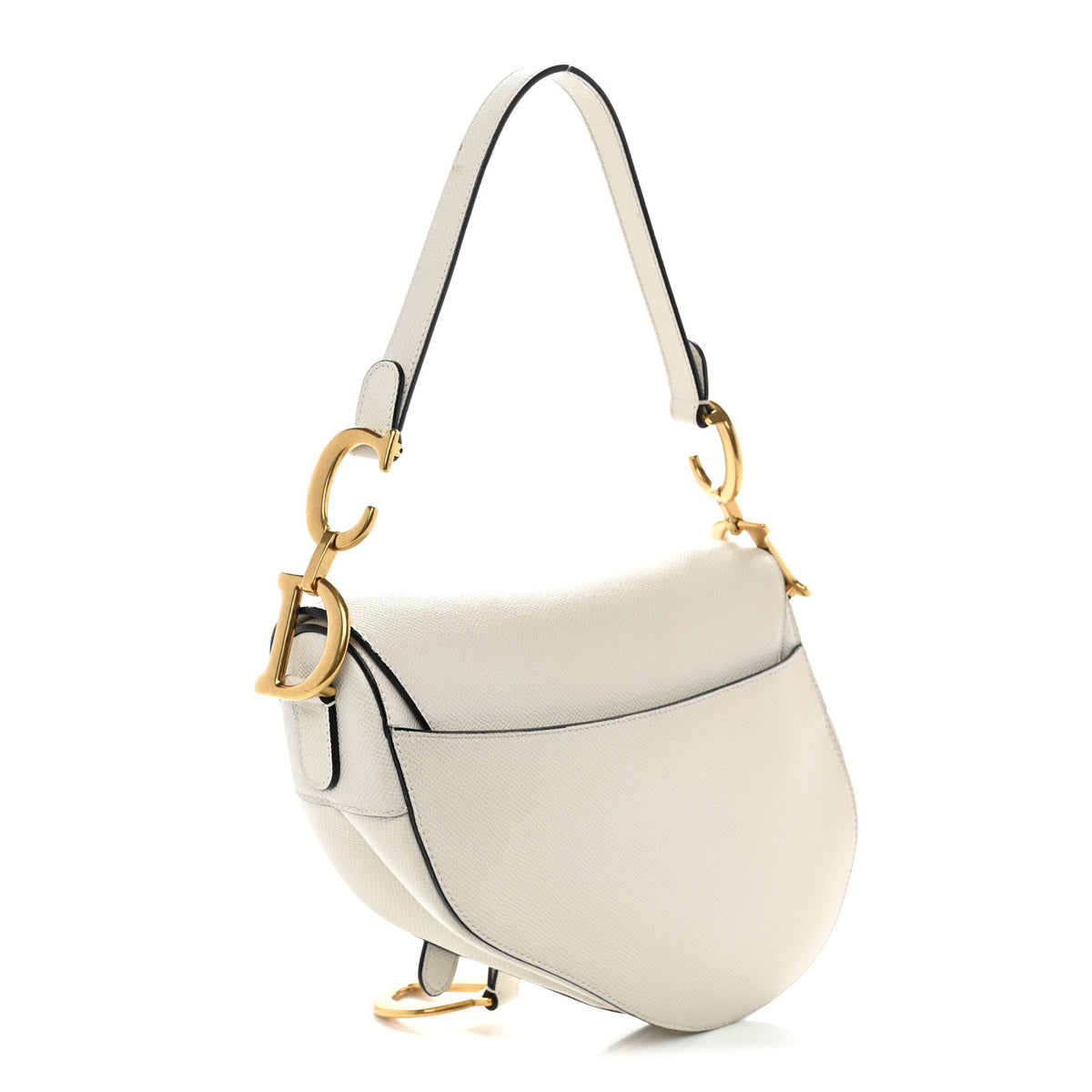 Christian Dior Grained Calfskin Saddle Bag Latte 3 of 13