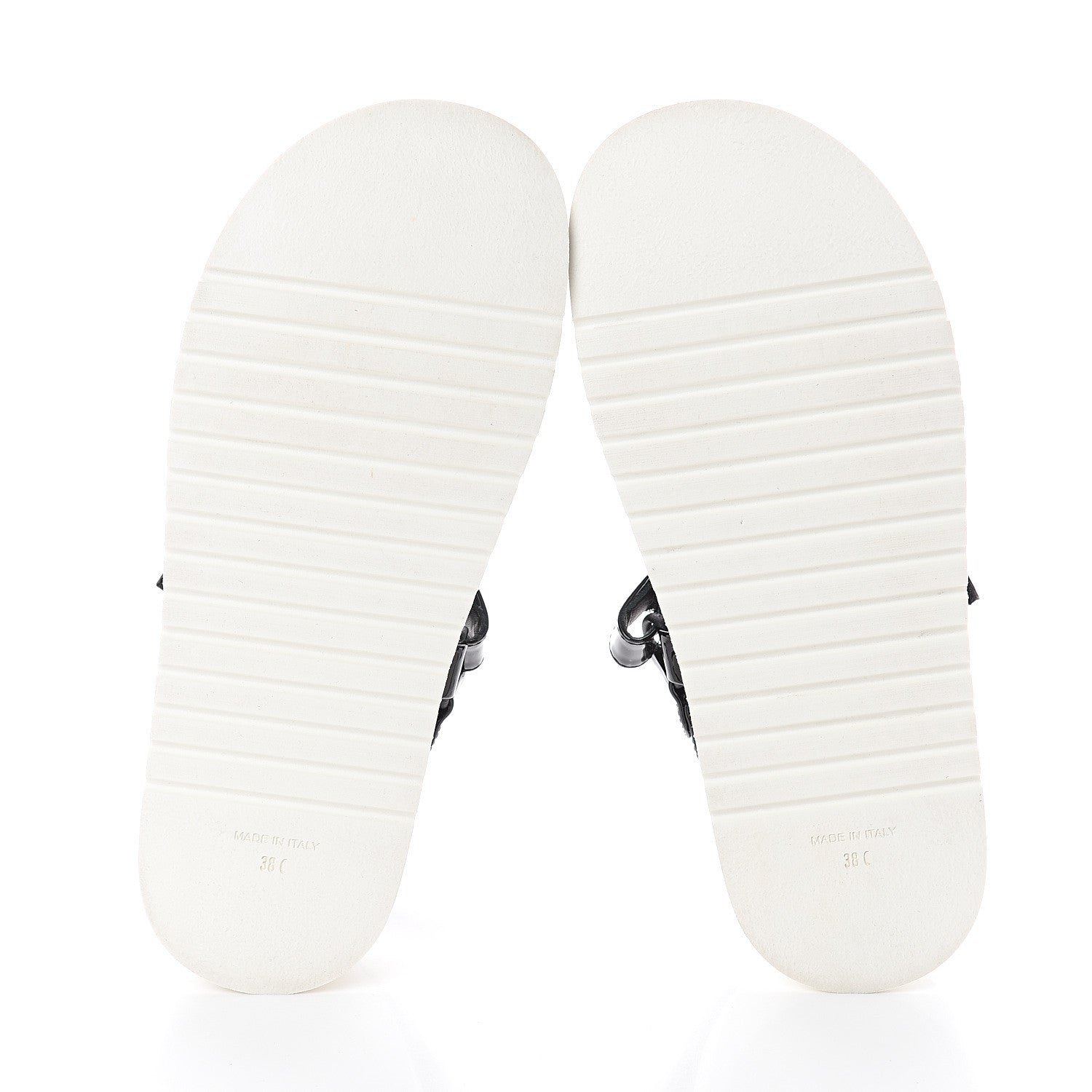 Chanel Patent CC Platform Sandals 38 Black 5 of 8