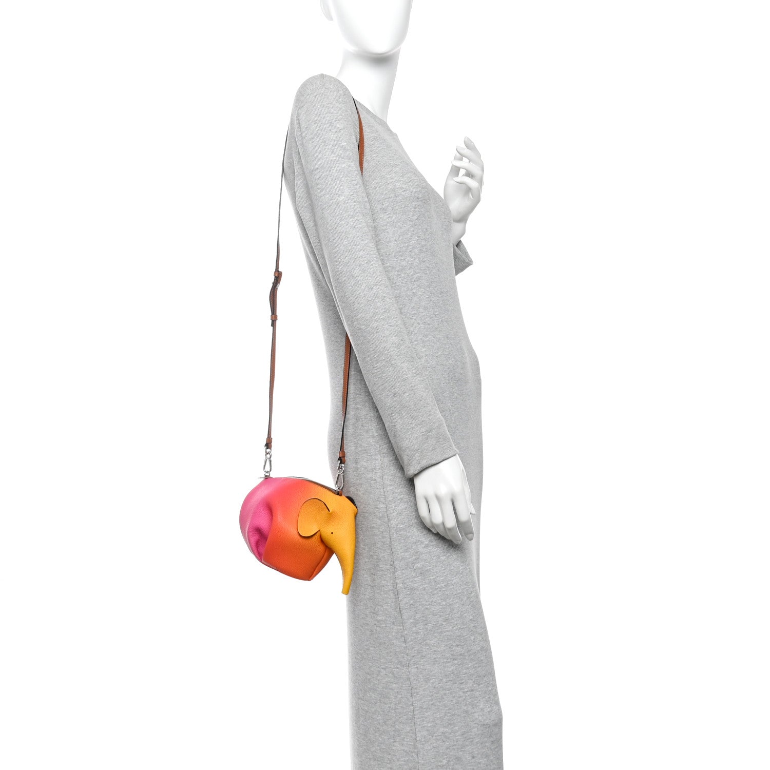 Loewe Calfskin Mini Elephant Crossbody Bag Ombre 2 of 9