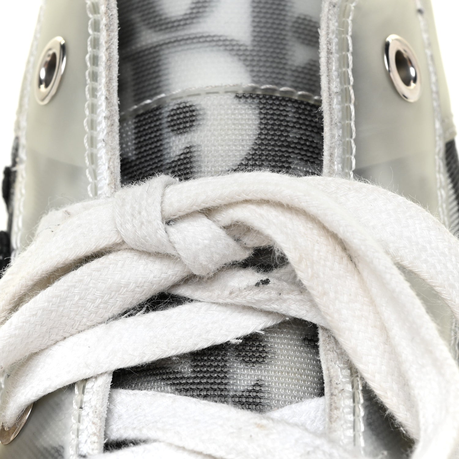 Christian Dior X SHAWN STUSSY Canvas Oblique Mens Bee B23 High Top Sneakers 41 White Black 19 of 19