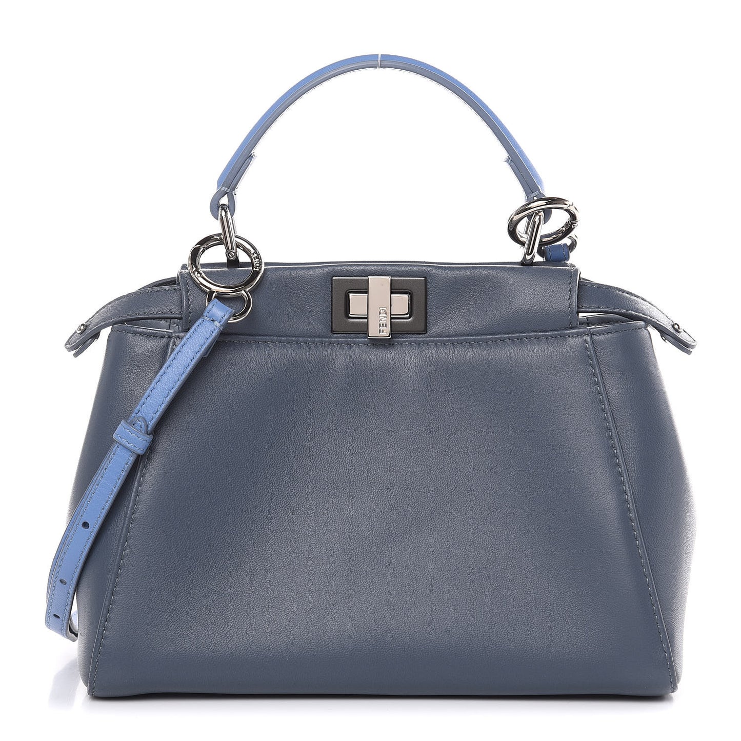 Nappa Colorblock Mini Peekaboo Iconic Satchel Tempesta Nebula Polvere