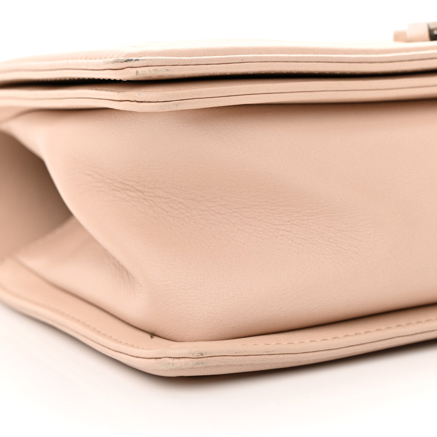 Chanel Calfskin Chevron Quilted Medium Boy Flap Beige 9 of 16