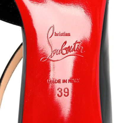 Christian Louboutin Patent Jumping Cross 85 Pumps 39 Black 6 of 8