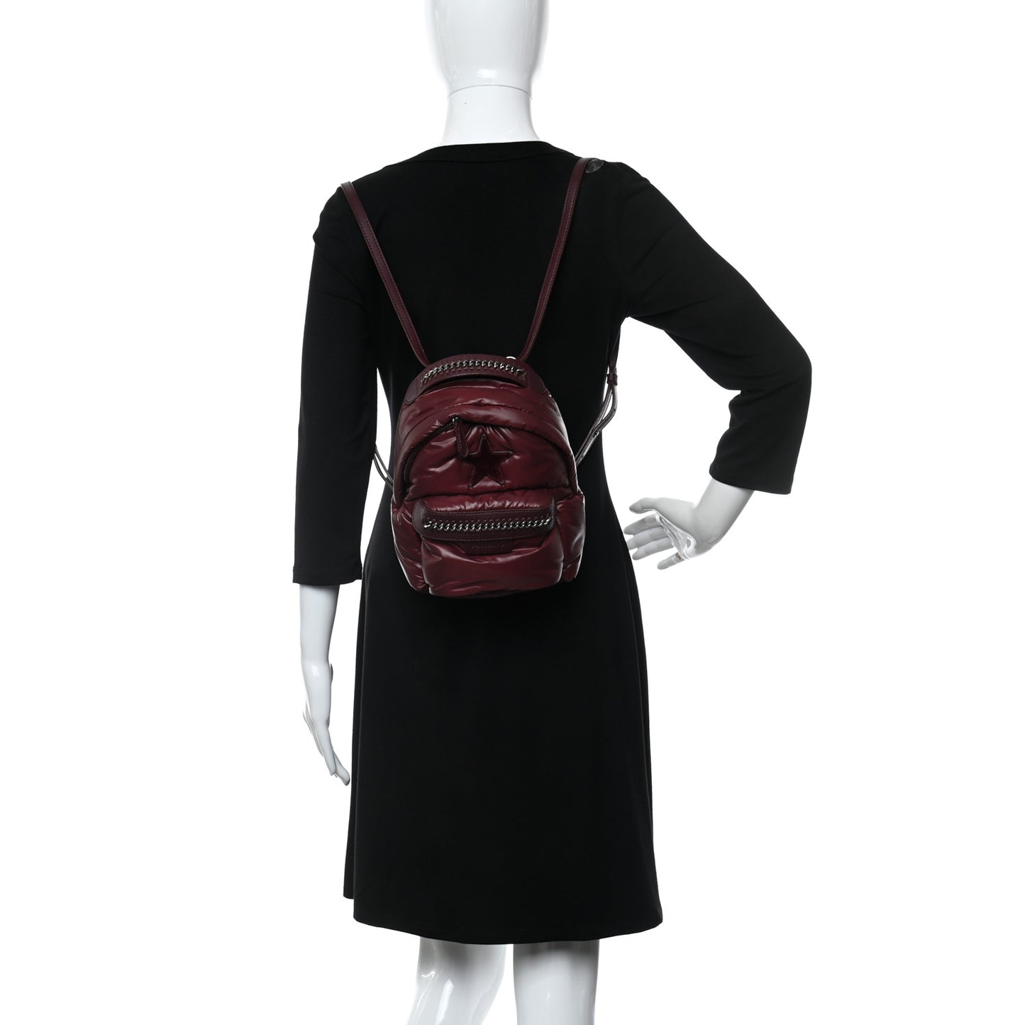 Polyamide Falabella Go Glitter Stars Backpack Burgundy