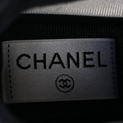 Chanel Fabric Calfskin Suede CC Sneakers 38 Black 7 of 10