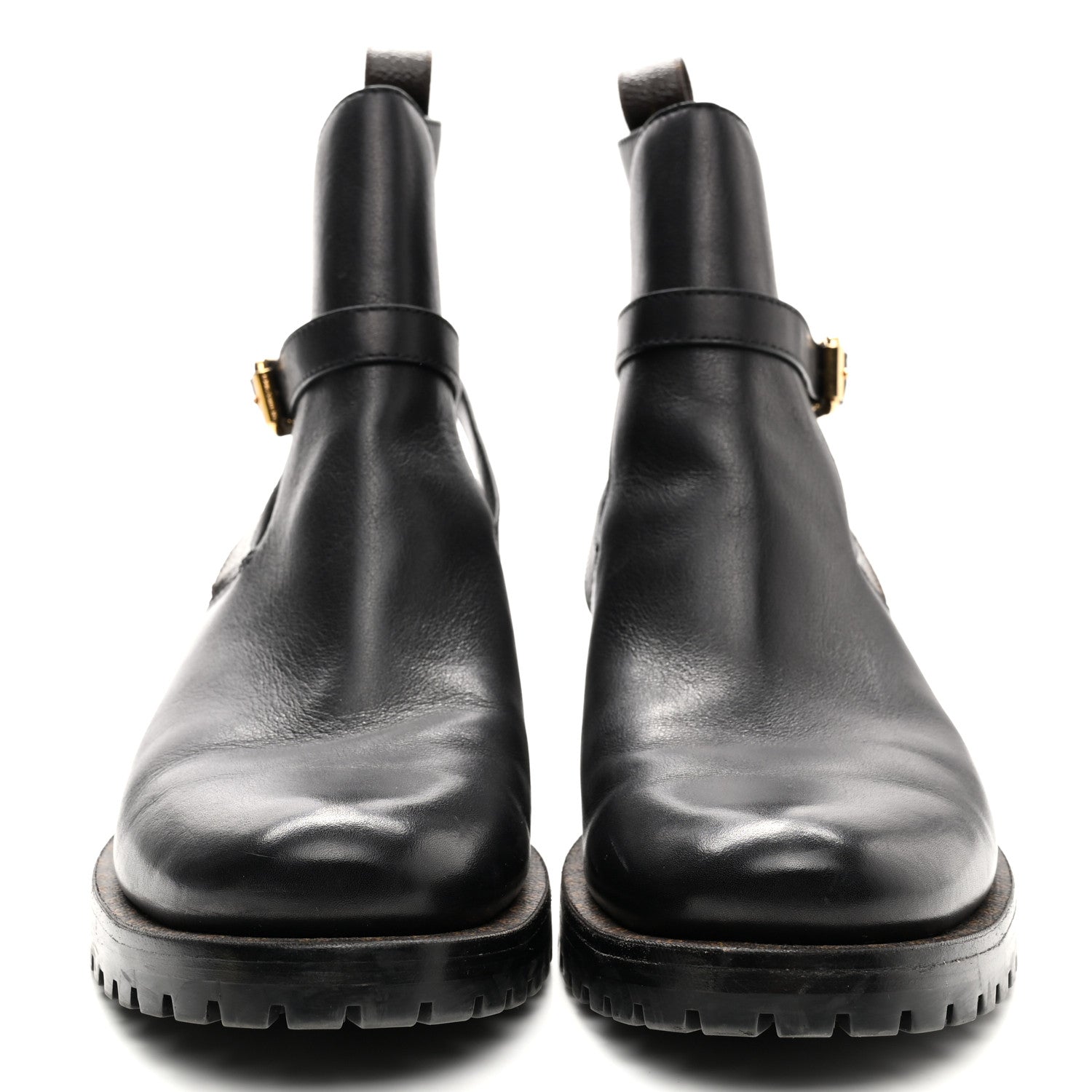 Louis Vuitton Calfskin Monogram Discovery Flat Ankle Boots 41 Black 2 of 12