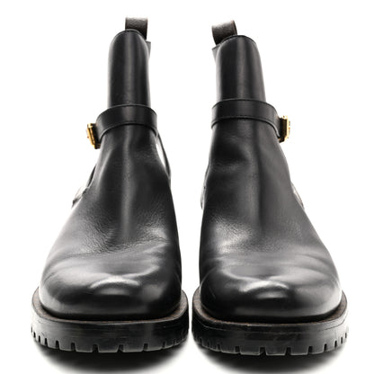 Louis Vuitton Calfskin Monogram Discovery Flat Ankle Boots 41 Black 2 of 12