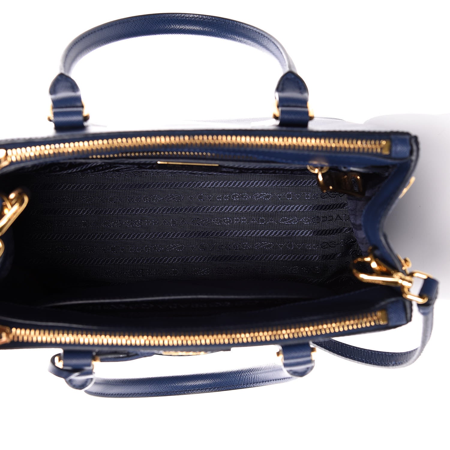 Prada Saffiano Lux Small Galleria Double Zip Tote Bluette 6 of 14