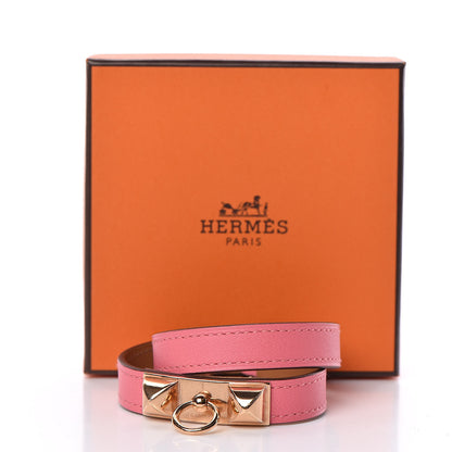 Hermes Swift Rivale Double Tour Bracelet XS Rose Azalee 7 of 7
