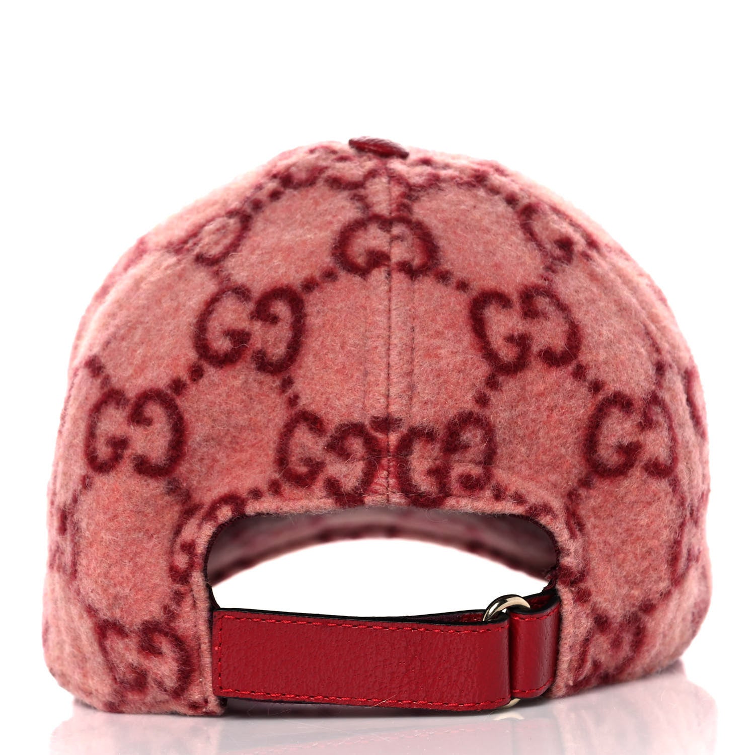 Gucci Covered Wool GG Monogram Baseball Hat S Roseate Red 5 of 8