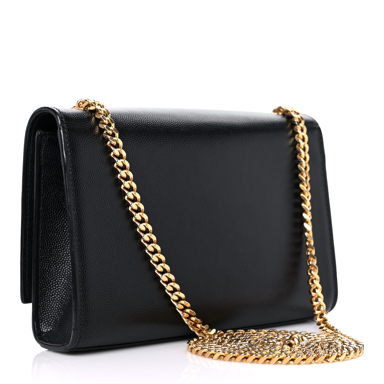 Saint Laurent Grain De Poudre Small Monogram Kate Satchel Black 2 of 12