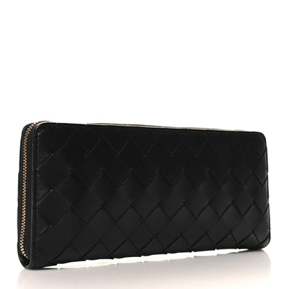 Bottega Veneta Nappa Intrecciato Zip Around Wallet Black 3 of 6